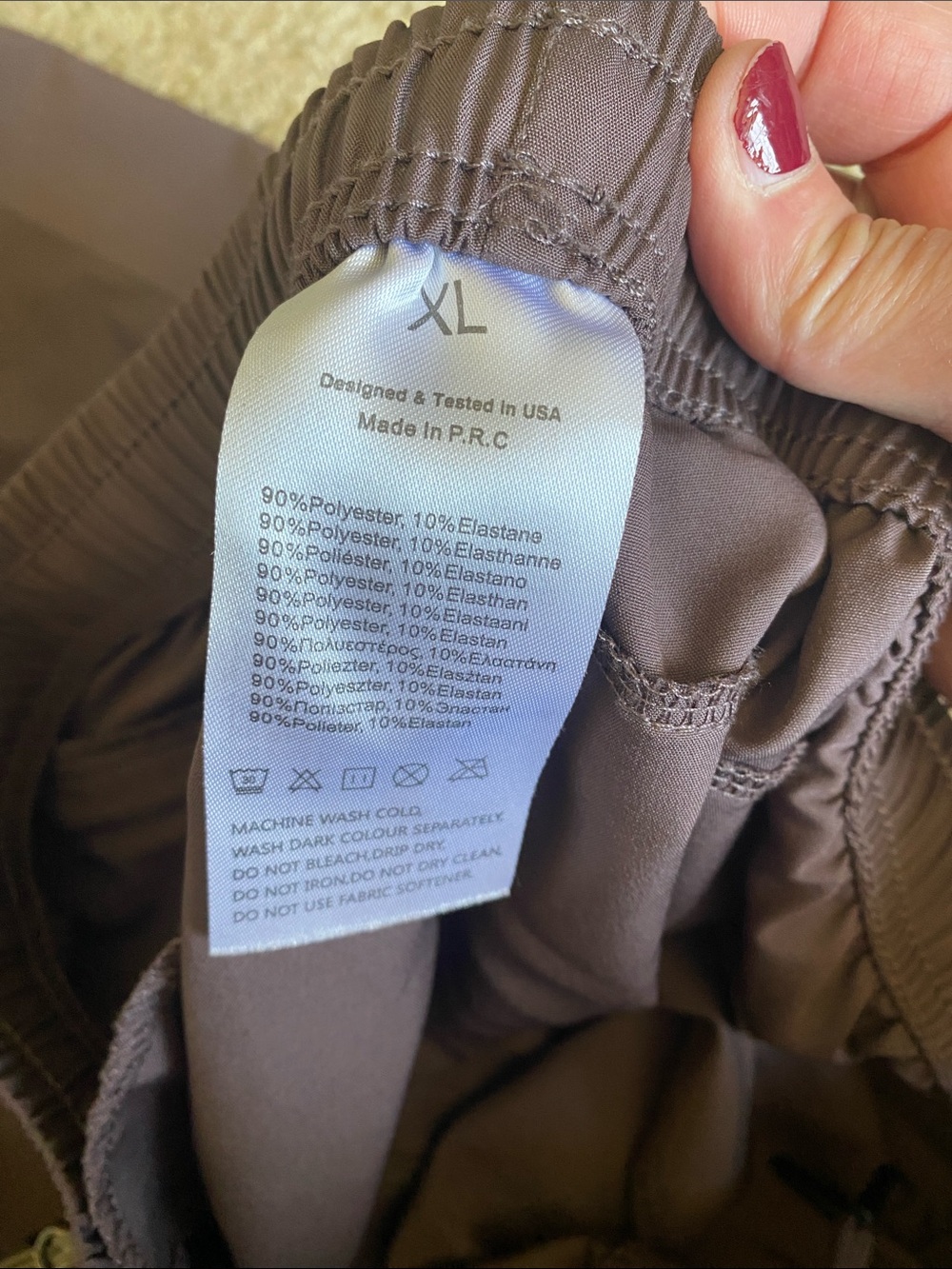 Women’s Casual Drawstring Cargo Shorts - lilac - Picture 11 of 11
